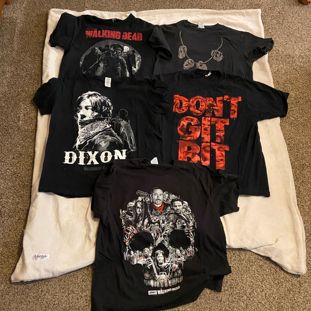 Set of 5 Walking Dead T-Shirts